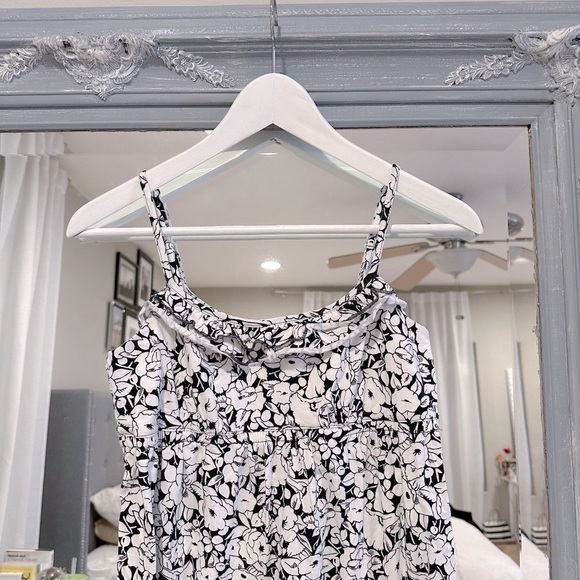 NWT Ann Taylor LOFT Sleeveless Jersey Knit Dress Floral Print Babydoll Mini XS P - Picture 3 of 8